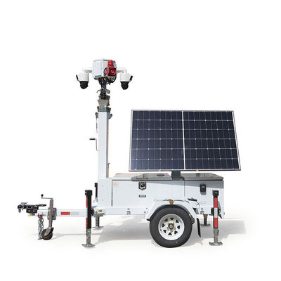 quality Reboque CCTV Solar com Painéis Solares Dobráveis para Vigilância em Canteiros de Obras factory