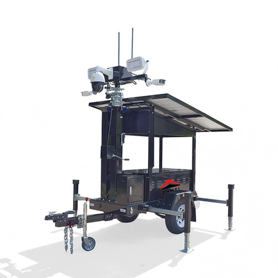 Trabalho de dia inteiro Câmera de vigilância solar Trailers Cctv para monitoramento do canteiro de obras