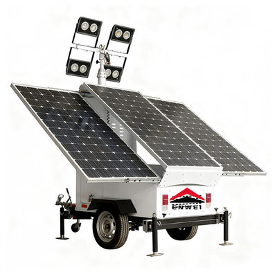 Usar flexível painéis solares iluminação de luz de inundação Trailers para iluminação de estacionamento