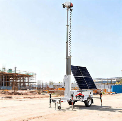 Reboque solar do CCTV do reboque da segurança para a monitoração sem fio exterior da área