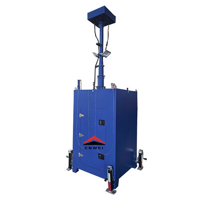 Torre CCTV de Segurança Móvel de Instalação Simples para Monitoramento de Parques Industriais