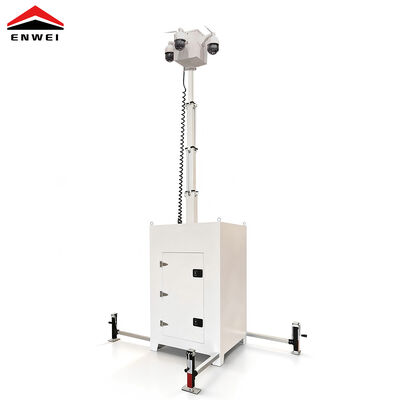 quality Compacta torre de vigilância de vídeo móvel com mastro manual de 6m para a segurança de eventos públicos factory