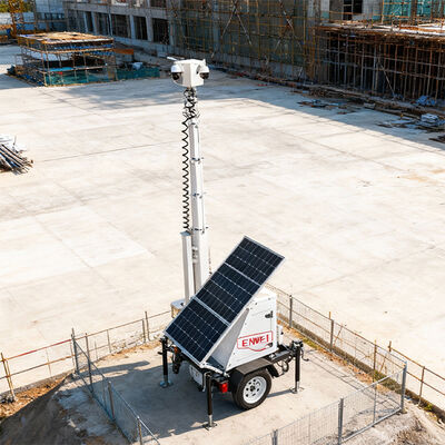 Solar Camera Trailer With Monitoring System For Outdoor Project With 300W Solar Panels