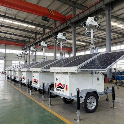 Reboques postos solares do Cctv do reboque móvel da segurança da auto-operação para a monitoração da fábrica