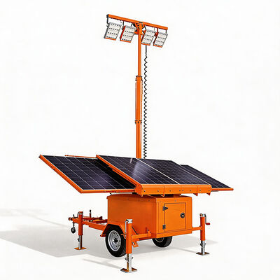 Remolque de luz solar industrial fora da rede ideal para empreiteiros de aluguer Certificação CE
