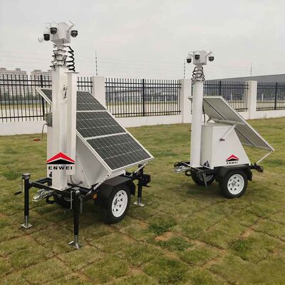 Reboques portáteis de vigilância a energia solar concebidos para monitorização ambiental e implantações temporárias de segurança