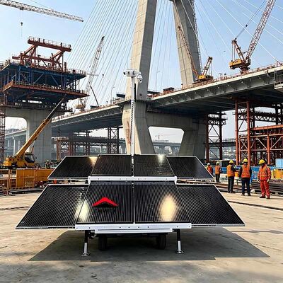 Sistema MPPT para Trailer de Câmera Solar Portátil com Mastro de 7m para Segurança Externa